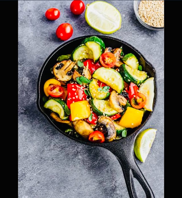 Sautéed Vegetables Tray.