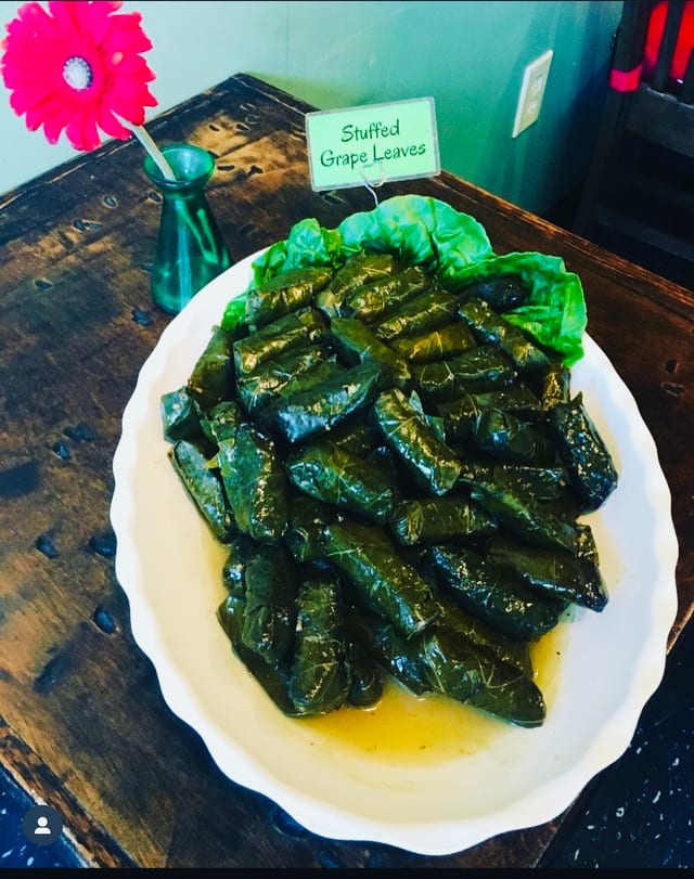 Lebanese Grape Leaves Tray.